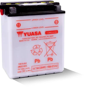 Yuasa YB14-A2 Yumicron CX 12 Volt Battery Fast Shipping