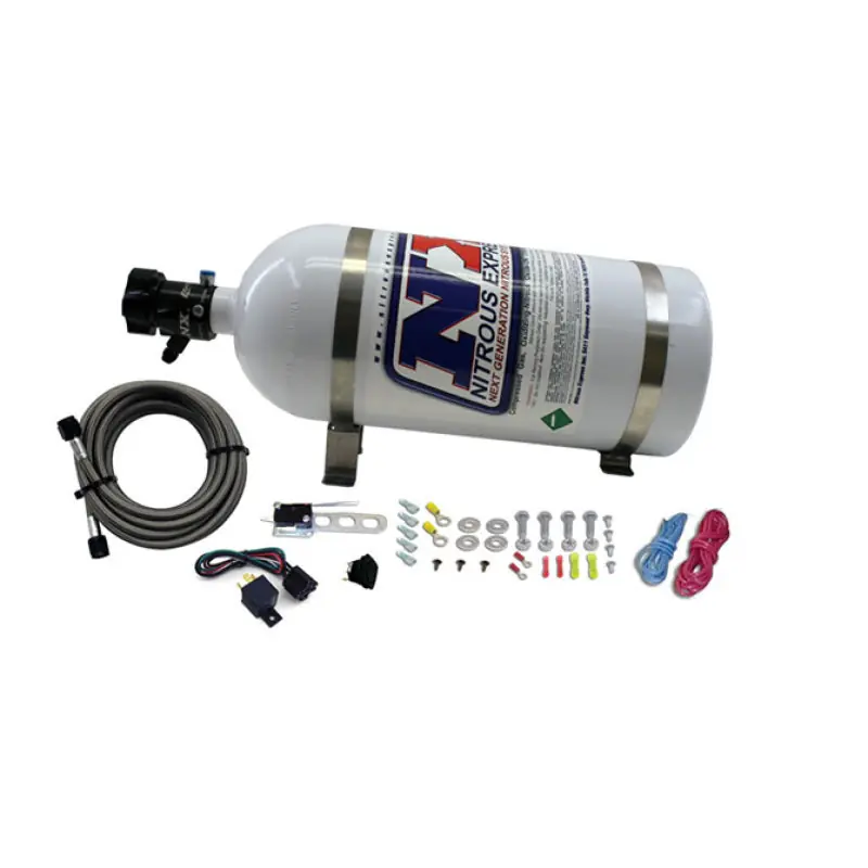 Worldwide Shipping Nitrous Express 8 Cyl Nozzle System Complete (Incl 10lb Bottle Bracket