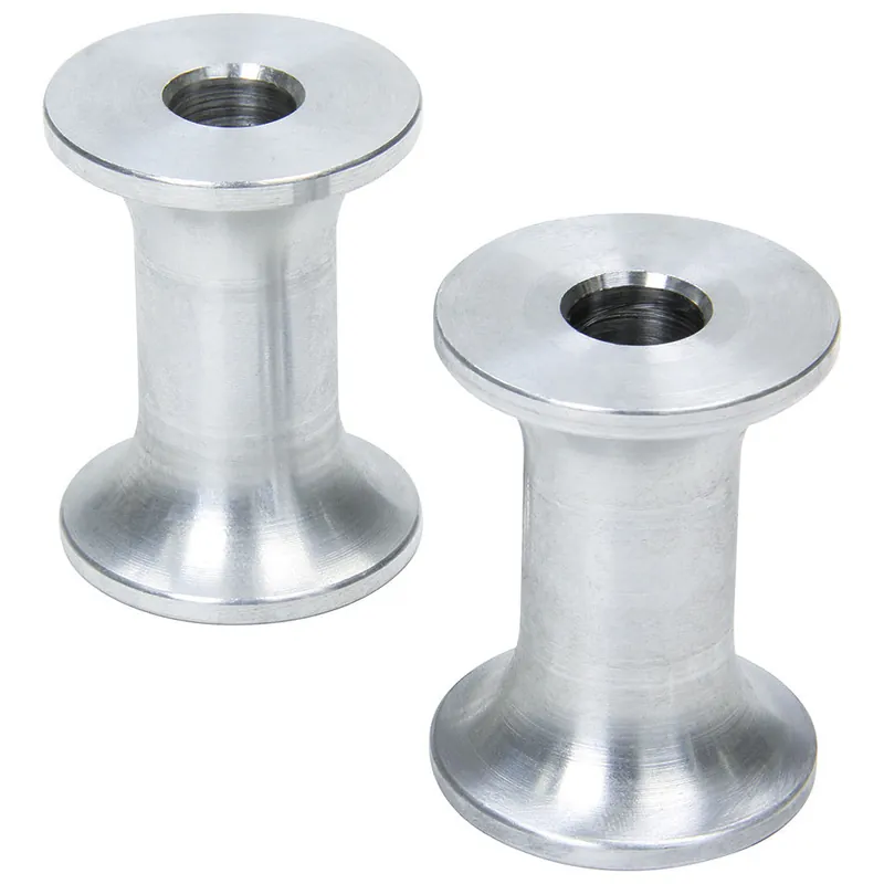 Allstar Performance Hourglass Spacers - Aluminum - 1/2" I.D. x 1-1/2" O.D. x 2" (Pair) Crafted