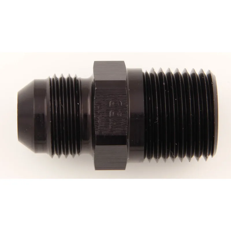 XRP Adapter Fitting Straight 8 AN Male to 1/2" NPT Male Aluminum - Black Anodize Trusted Brand