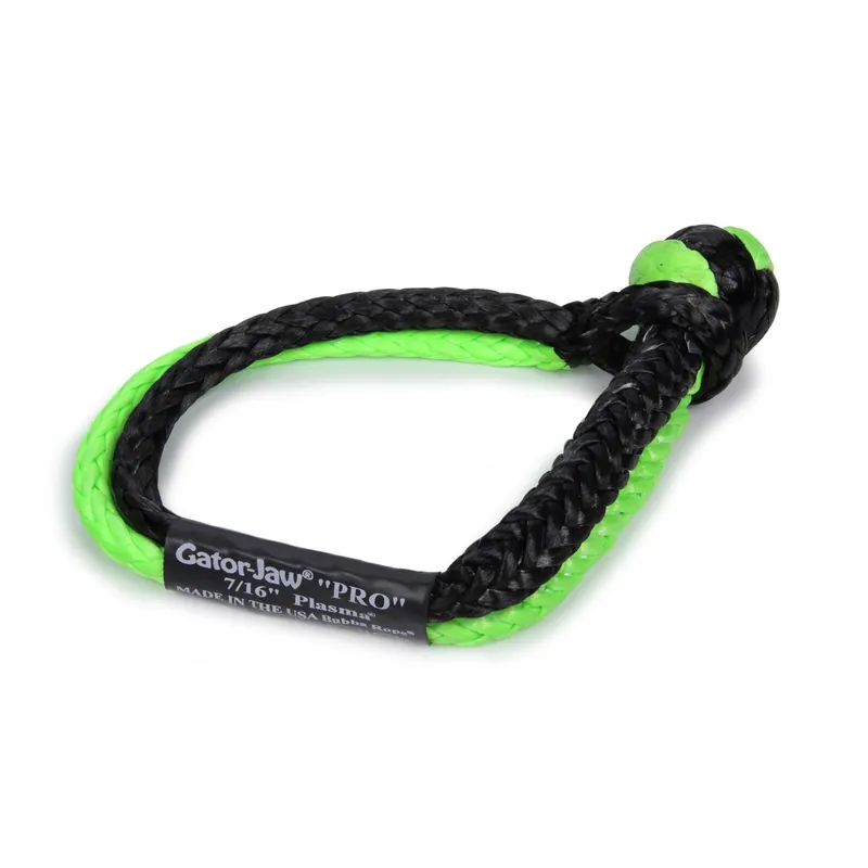 Bubba Rope Gator Jaw Pro Shackle - 7/16" Rope - 52300 lb. Capacity - Nylon - Black / Green Bulk Order