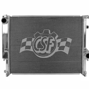CSF Aluminum Radiator - 21.625 in W x 16.938 in H x 1.625 in D - Polished - BMW 320i / 323 1992-98 Worldwide Shipping