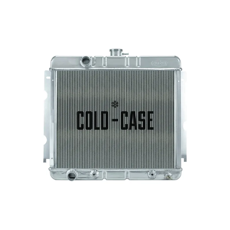 Cold-Case Polished Aluminum Radiator - 25.500 in W x 22.500 in H x 3 in D - Driver Side Inlet/Outlet - Mopar B/RB-Series/426 Hemi Cheap