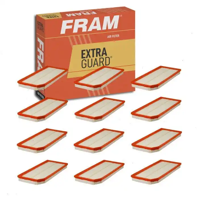 12 pc FRAM Extra Guard CA10256 Air Filters for 042-1774 143-3624 3063655-1 49843 619-49843 AF1427 E836L LX 1262 LX 1751 V10-0438 WAF3937 Intake Inlet Manifold Fuel Delivery Worldwide Shipping