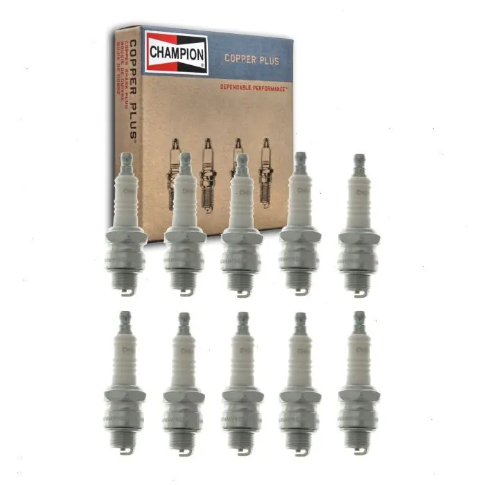 10 pc Champion Copper Plus 823S (J6C) Spark Plugs for 3510 93324 J6C Ignition Wire Secondary Authentic