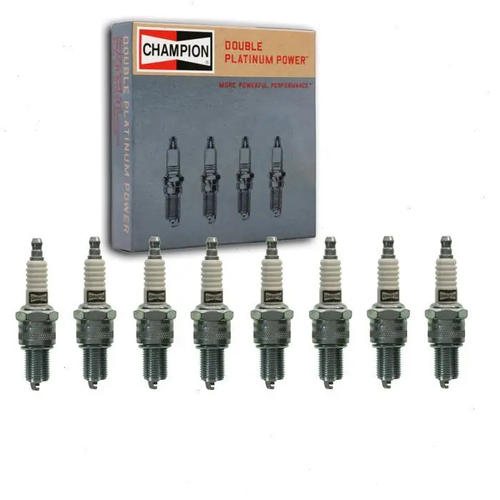 1955-1956 Chrysler St Regis 5.4L 5.8L V8 8 pc Champion Double Platinum Spark Plugs - Ignition Wire Weekend Sale