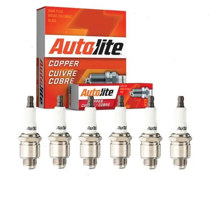1940 Plymouth P10 Deluxe 6 pc Autolite Copper Core Spark Plugs - Ignition Wire Secondary Worldwide Shipping