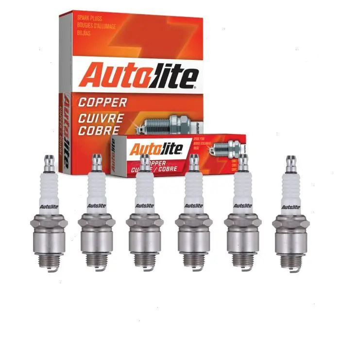 1937-1938 GMC T14B 6 pc Autolite Copper Core Spark Plugs - Ignition Wire Secondary Top Rated